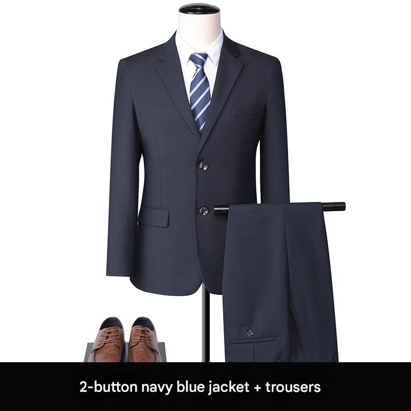 [Men's 2 buttons navy blue] suit   suit pants
