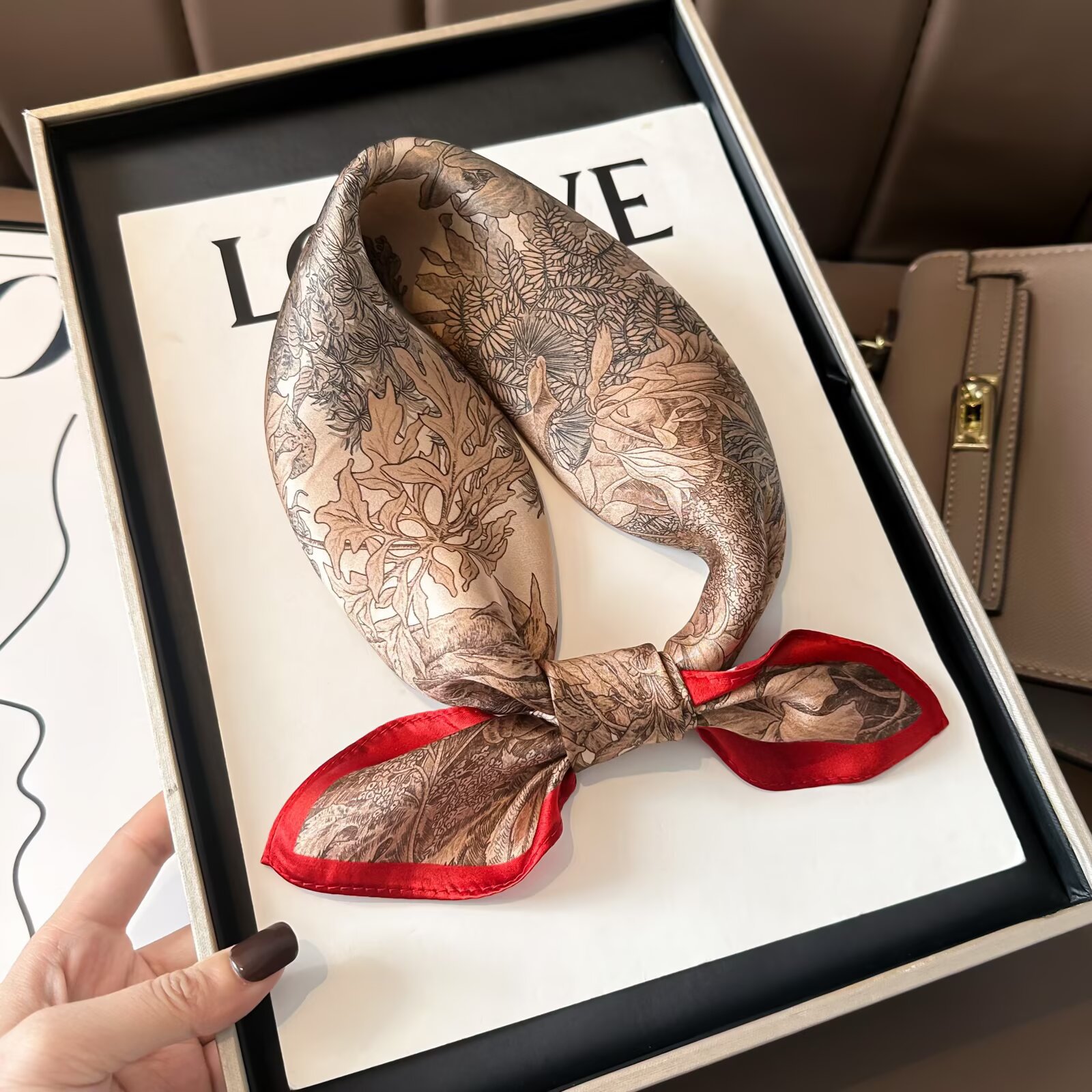 Brown painted plant red edge