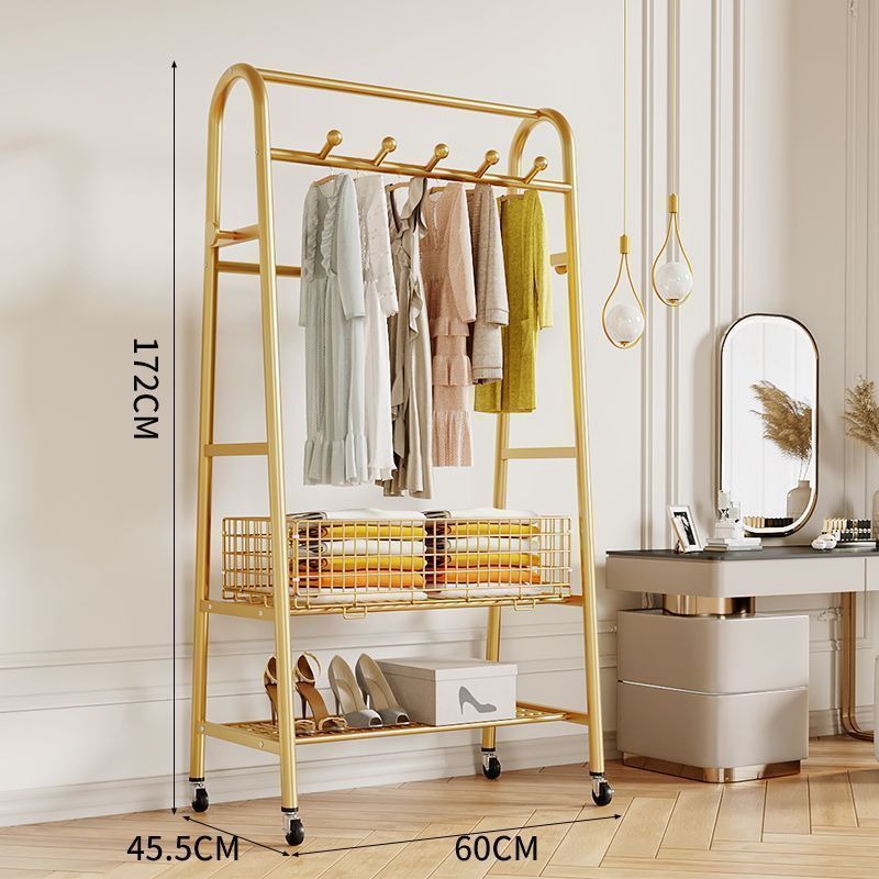 Light luxury gold U-shaped storage coat rack-60CM