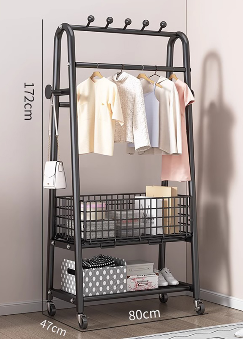 Classic black 80cm diverse storage (round head)
