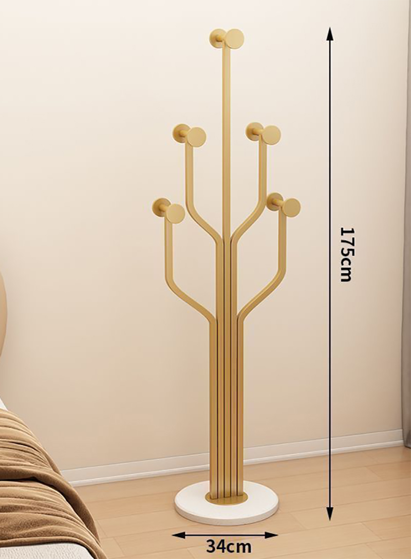 Gold-tone cone-marble base