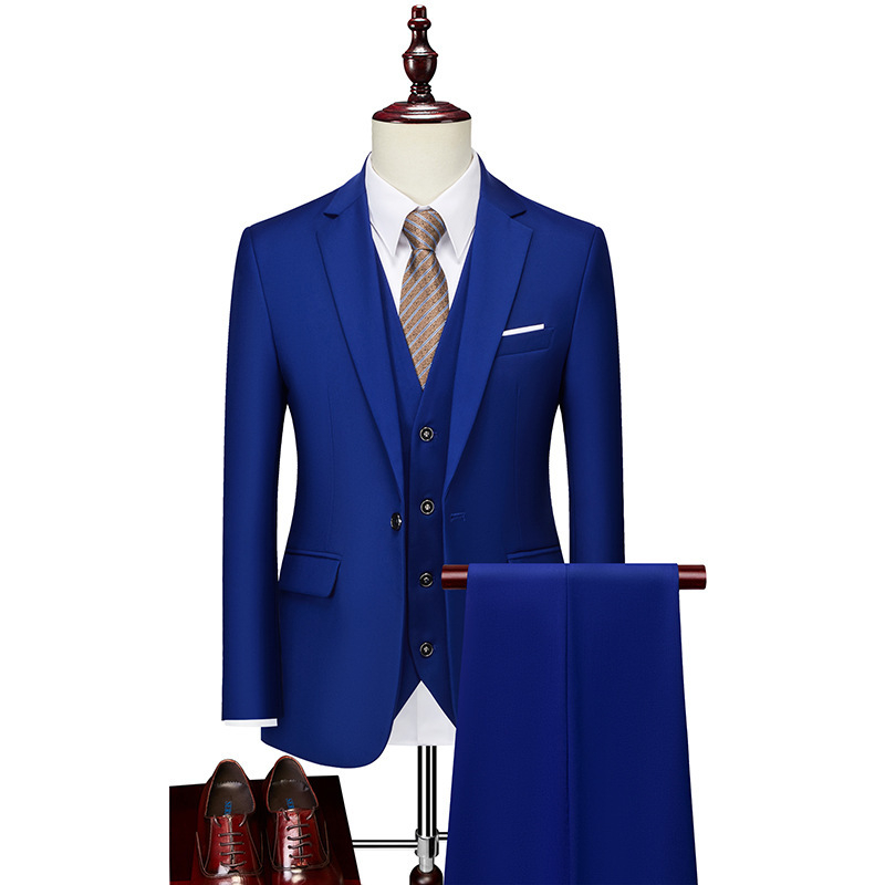 royal blue three piece