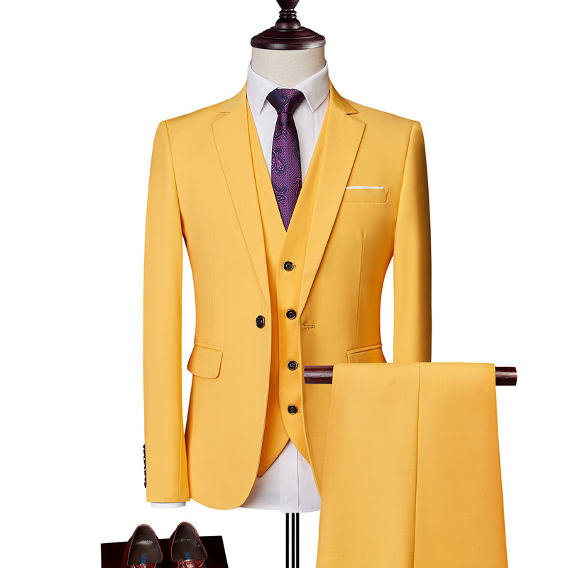 yellow three piece