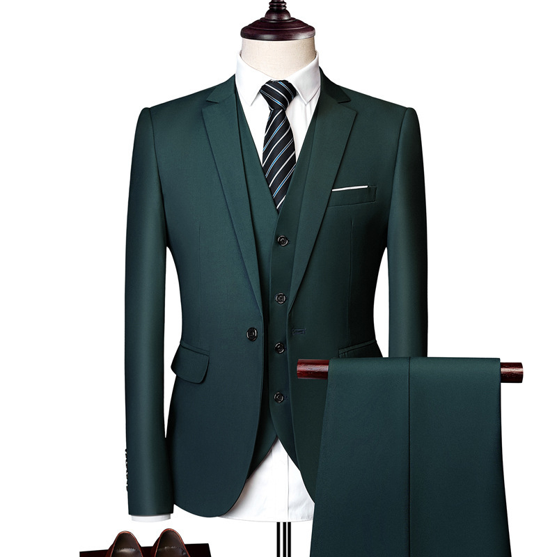 dark green three piece
