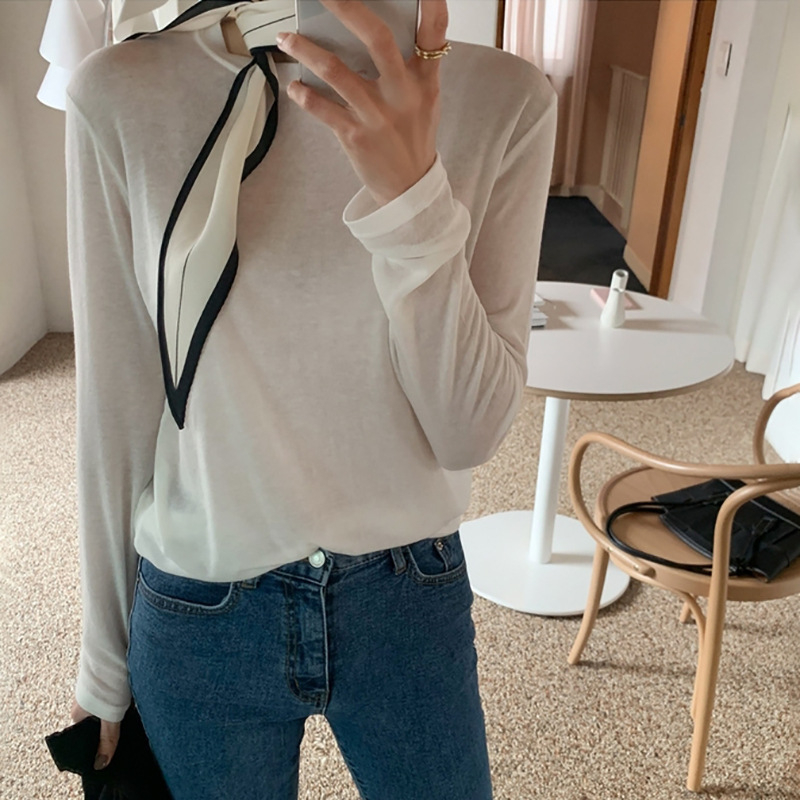 Ivory line rhombus scarf