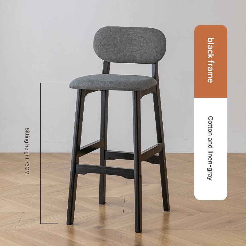 black frame gray cotton and linen