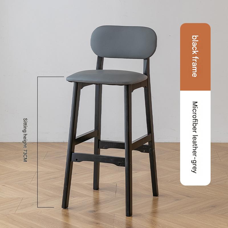 black frame dark gray microfiber leather