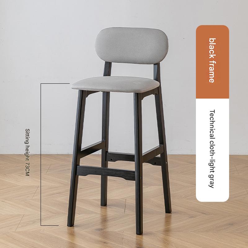 black frame light gray technical cloth