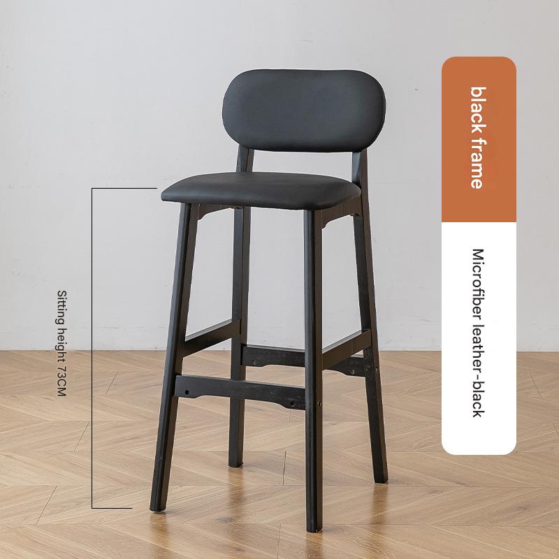 black frame black microfiber leather