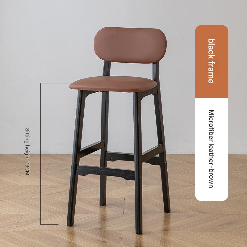 black frame brown microfiber leather