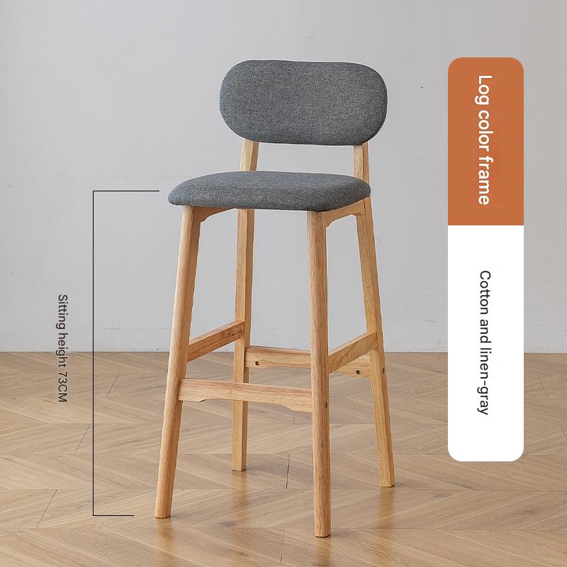 log frame gray cotton and linen