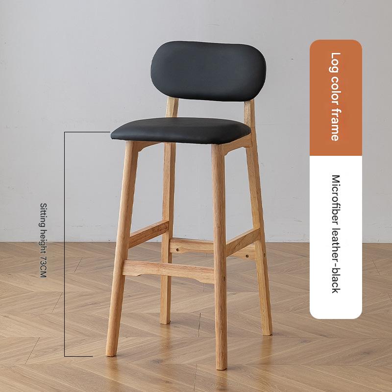 log frame black microfiber leather