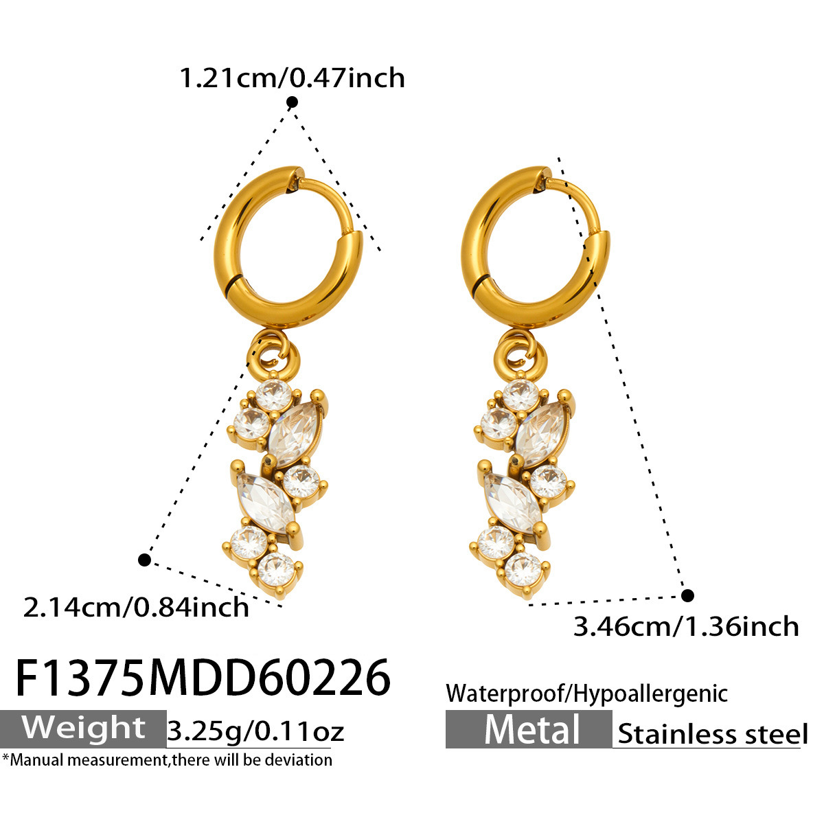 1:F1375 Gold Earrings
