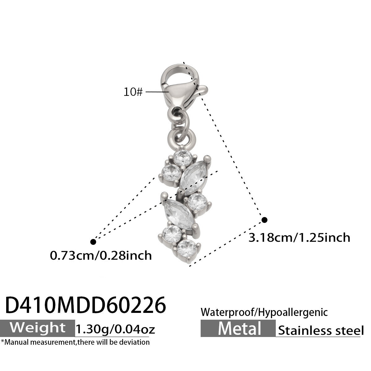 4:D410 Steel Pendant