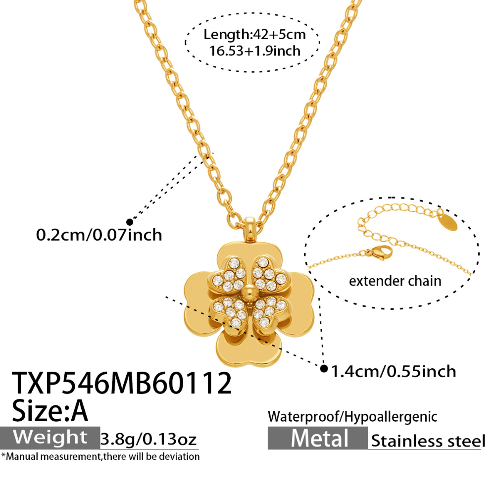 1:TXP546-A Gold Necklace 42 plus 5cm