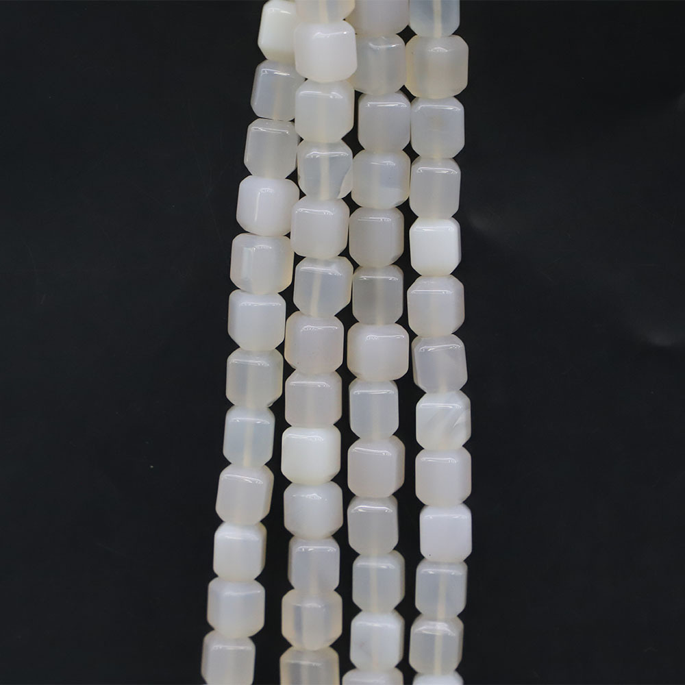 10 white agate