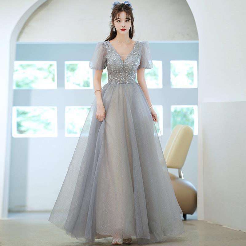 Silver-gray long style