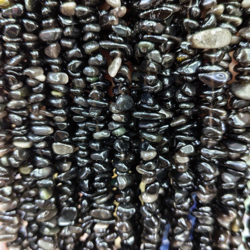 6 Natural silver obsidian