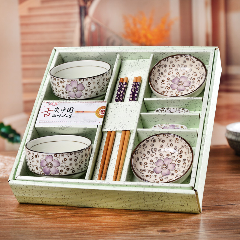 Hand-painted 8-piece set-rich purple