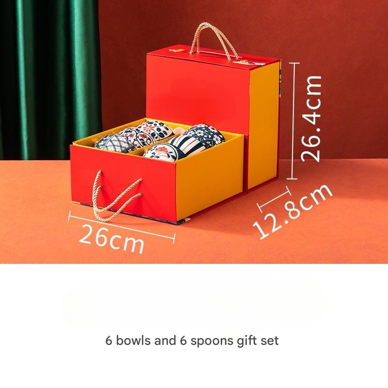 6 bowls and 6 spoons-A