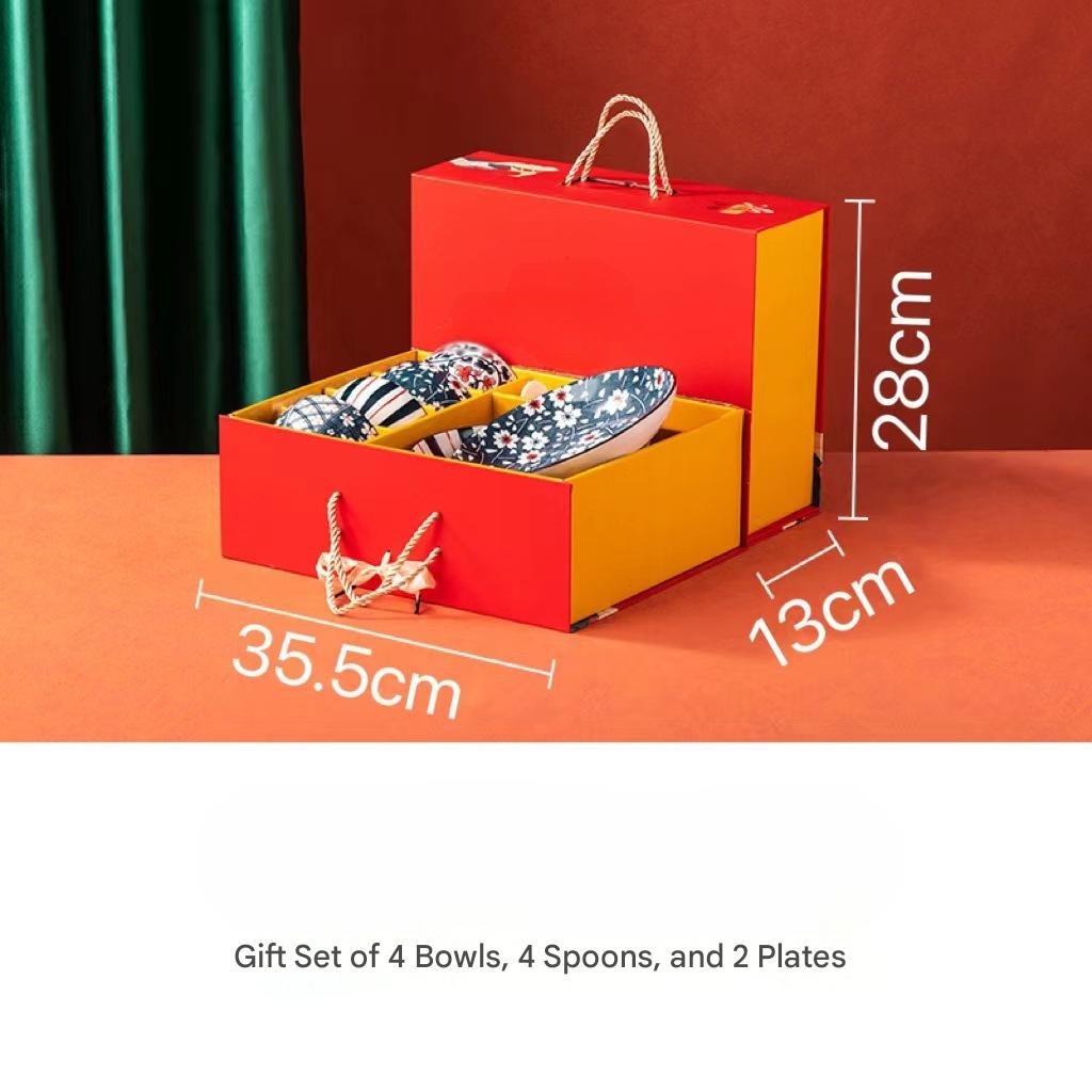 4 bowls 4 spoons 2 plates-A