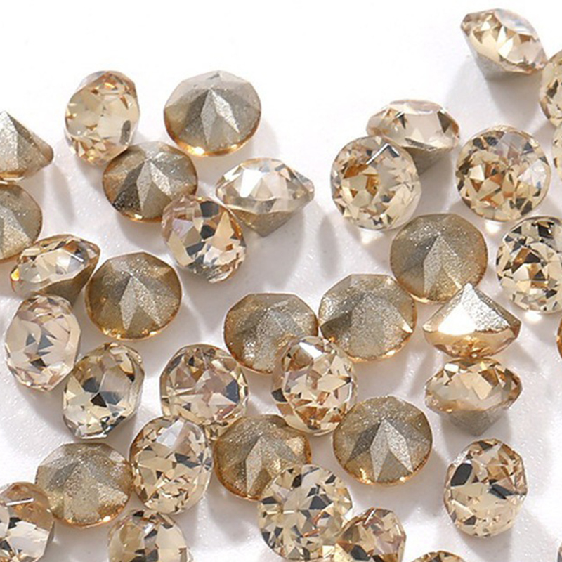 Gold champagne S12 # Diameter about 3mm (2880 piec