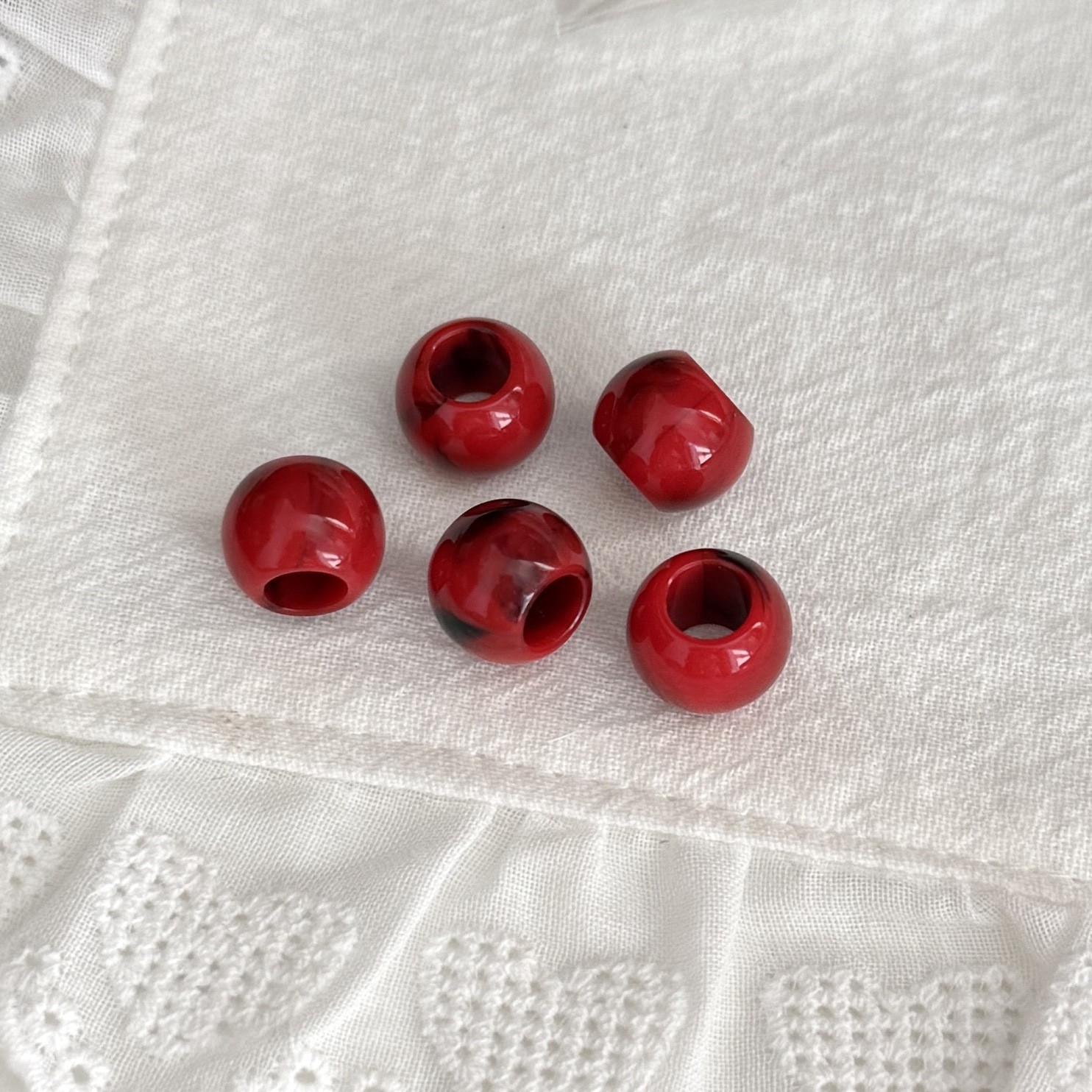 Black and red 12mm/740pcs/lot