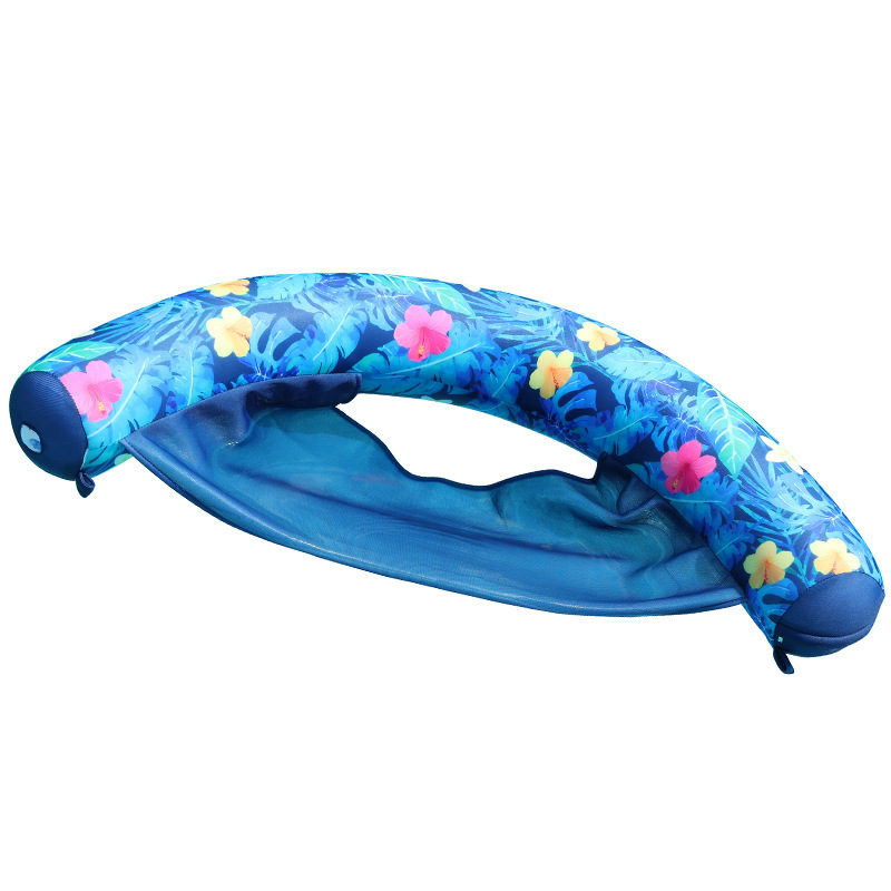 Two-piece mesh seat set-flower broad leaf blue
