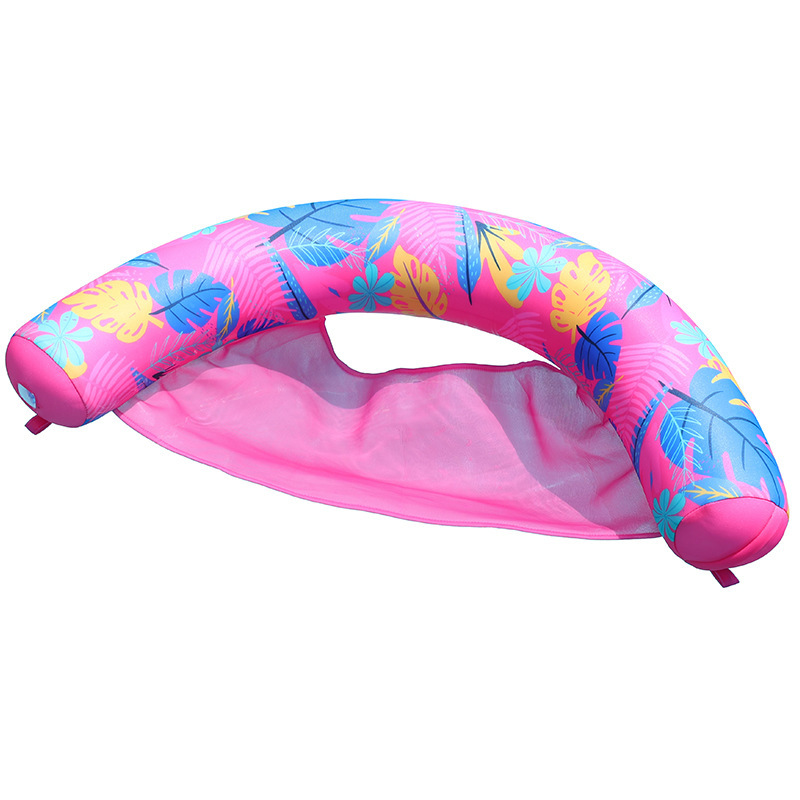 Two-piece mesh seat set - flower broad leaf pink