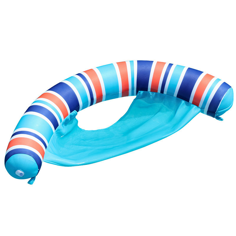 Two-piece mesh seat set-orange and blue stripes