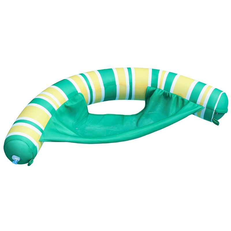 Two-piece mesh seat set-yellow and green stripes