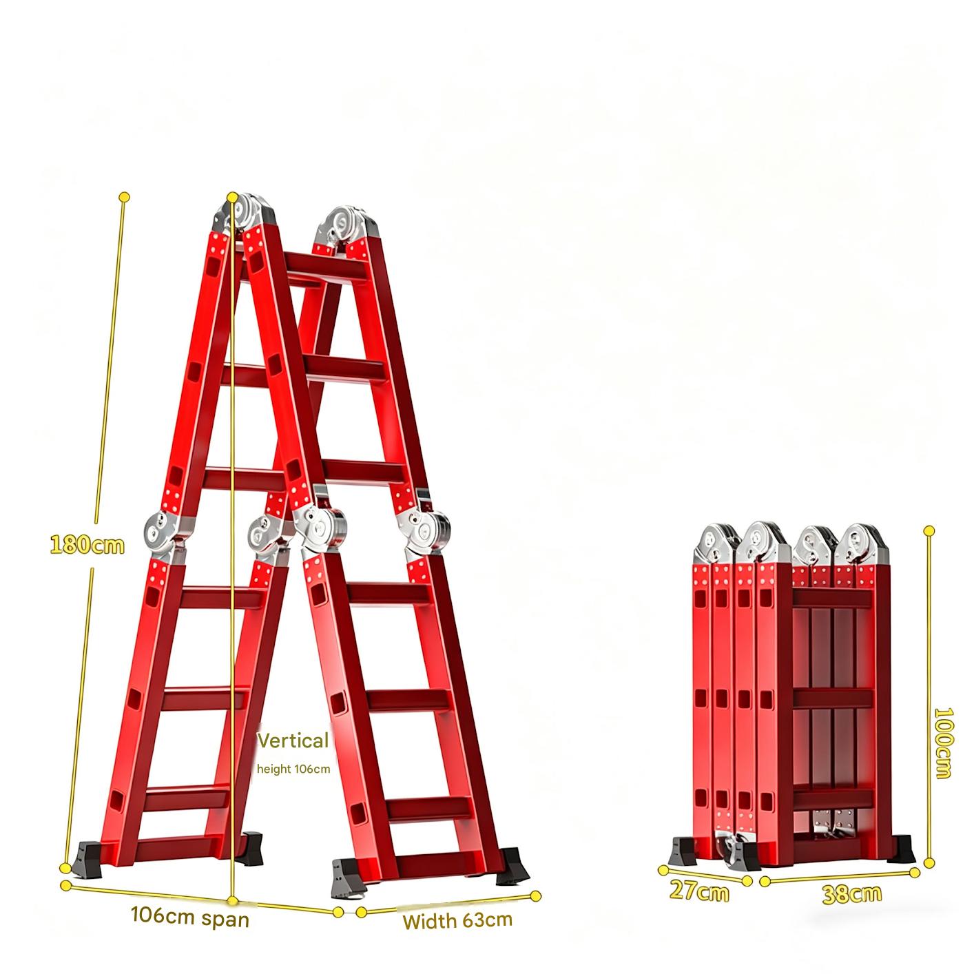 red 3.7m-4-fold/97x28x38.5cm
