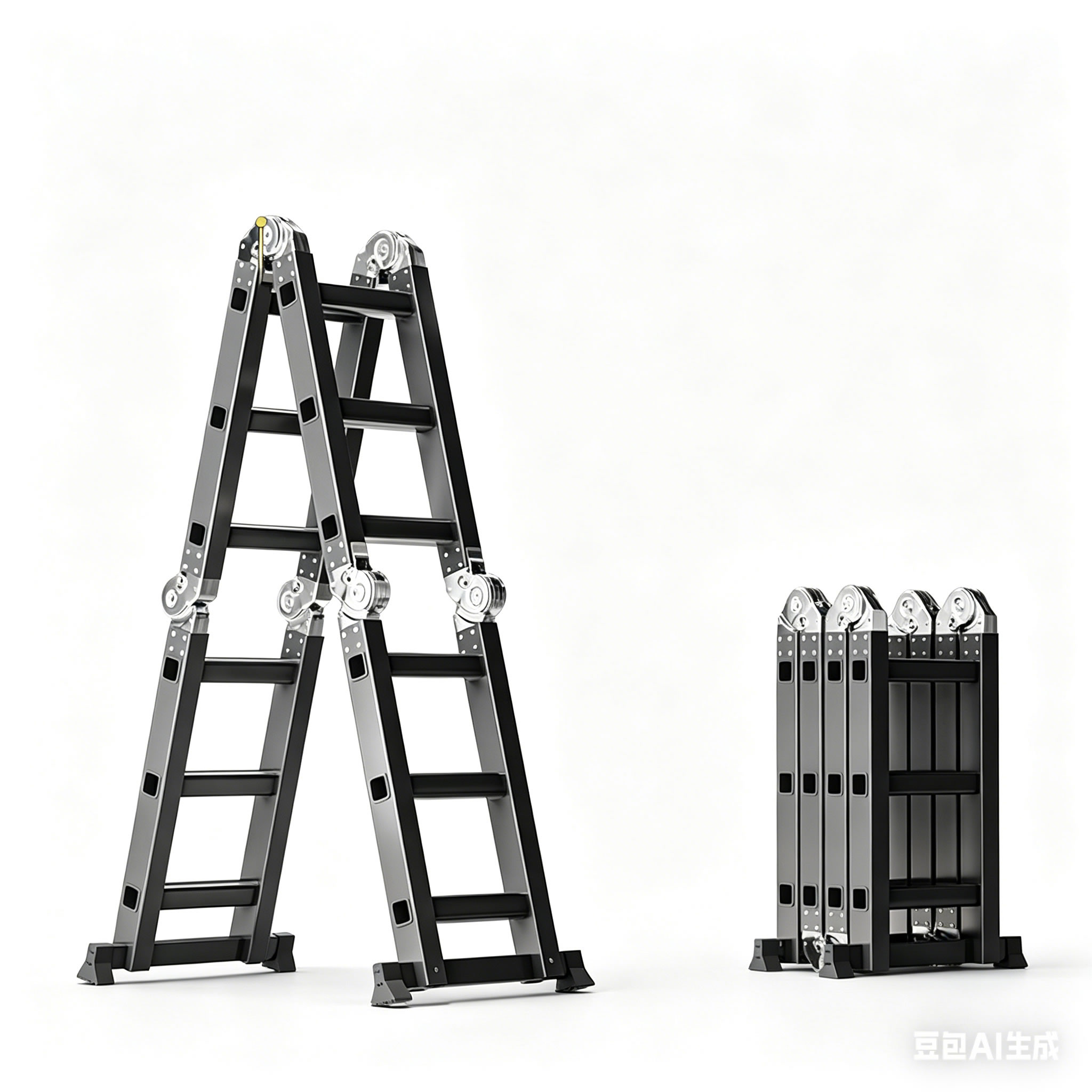 black 3.7m-4-fold/97x28x38.5cm