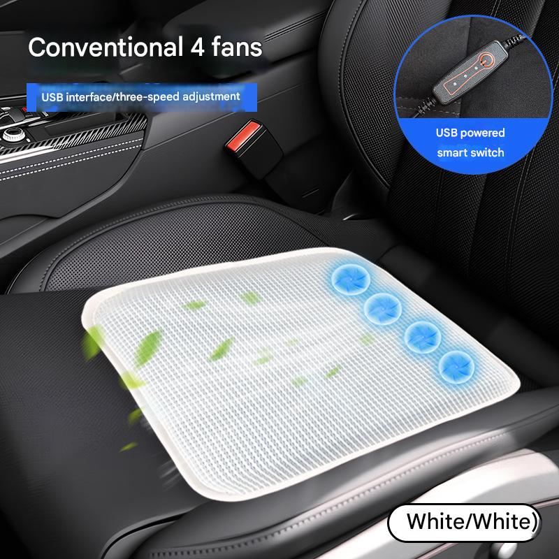 Upgraded gel pad usb type white [4 sets of fans]