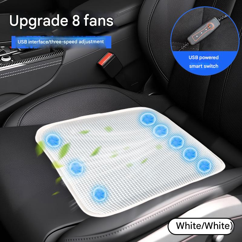 Upgraded gel pad usb type white [8 sets of fans]