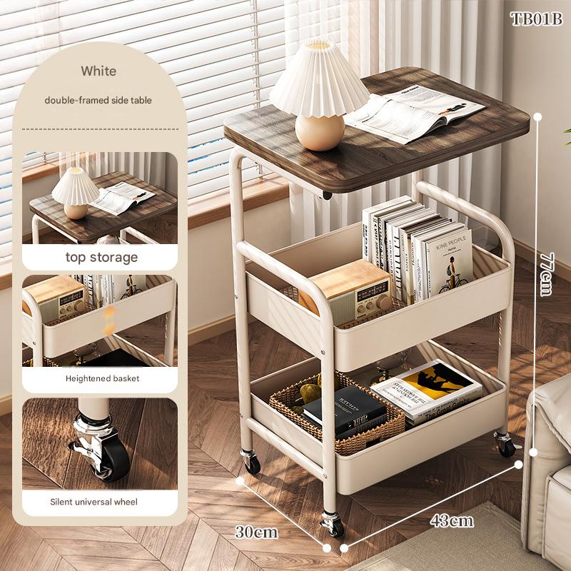 Cream white three layers [carbon steel mesh basket super load-bearing]