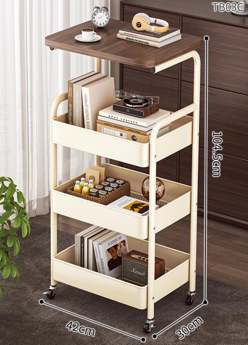 Cream white four layers [carbon steel mesh basket super load-bearing]