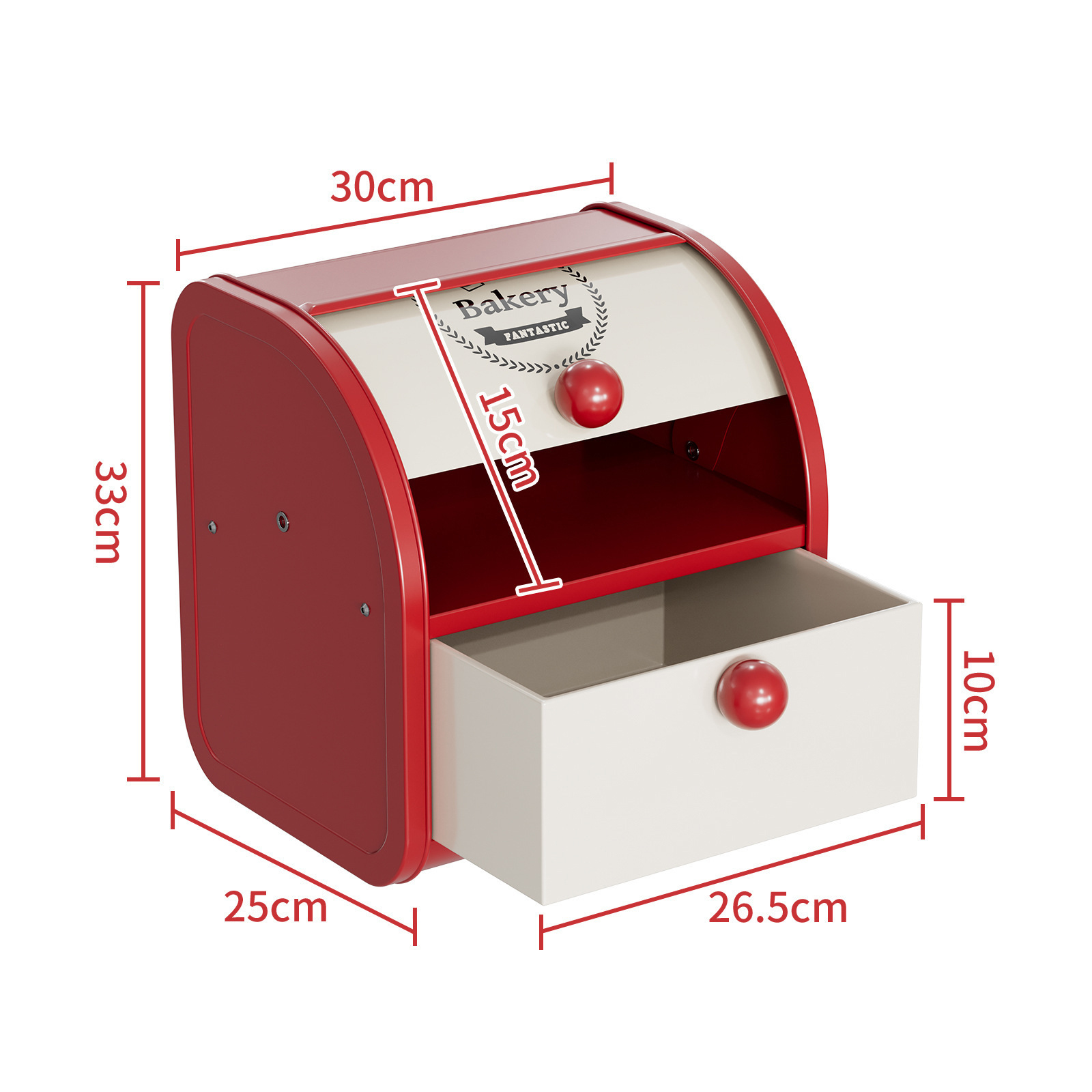 Dopamine-drawer double-layer bread box-small length (30cm)