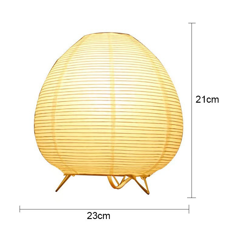 Water drop style rice paper table lamp