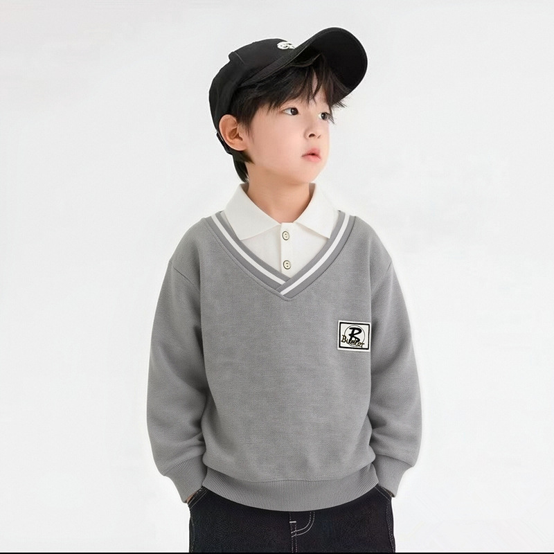 grijs, meer fleece