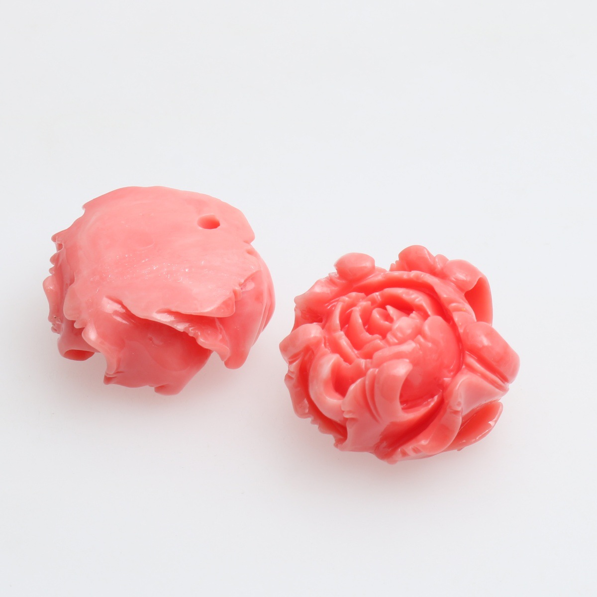 1:Watermelon red round bottom peony 19mm