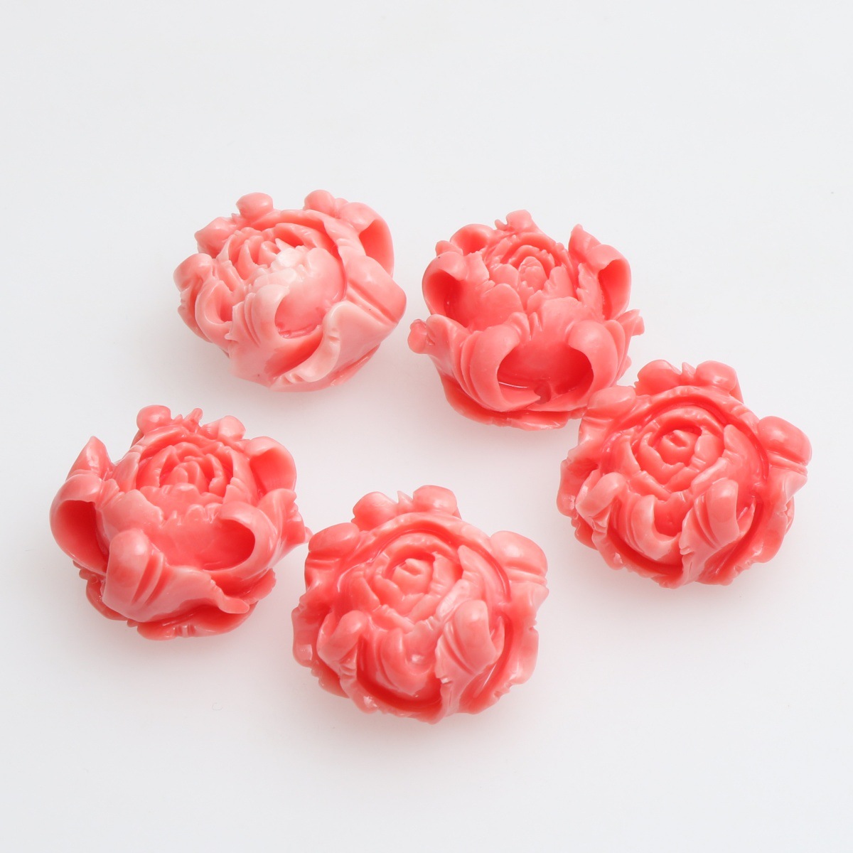 2:Watermelon red flat lotus 11.5*18mm
