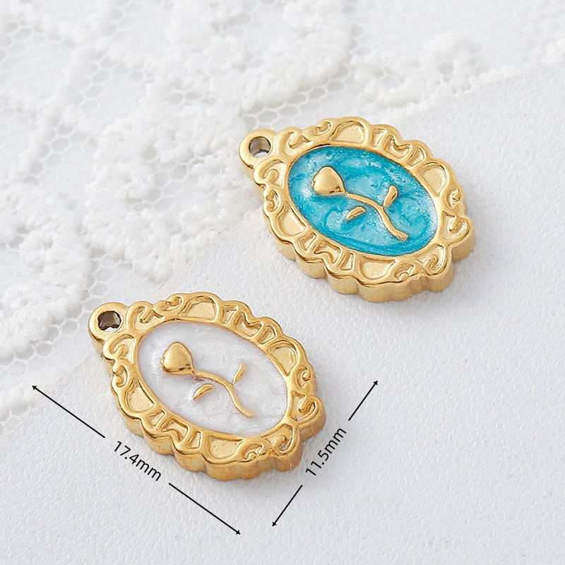 22:Oval lace rose (blue)