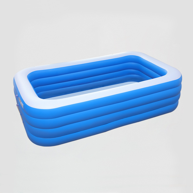 Inflatable 300cm blue and white four-layer flat bottom pool