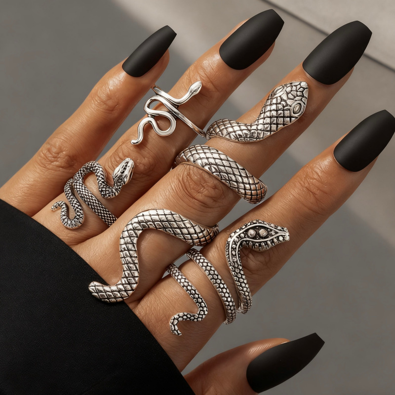 17:Ancient silver snake 4-piece set