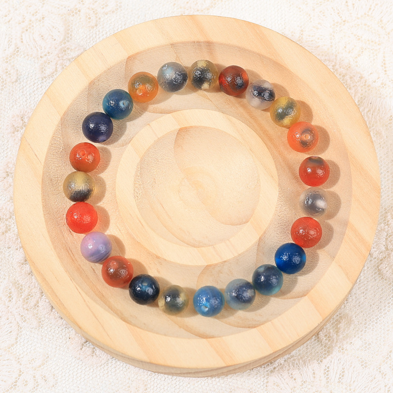 2:Colorful sugar heart agate frosted