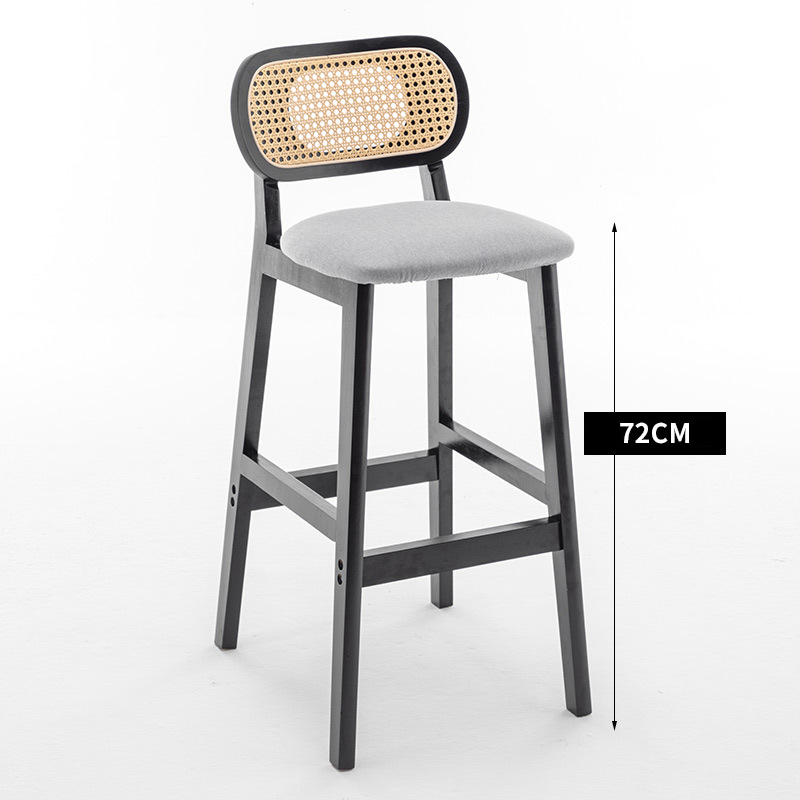 black frame light gray linen cushion