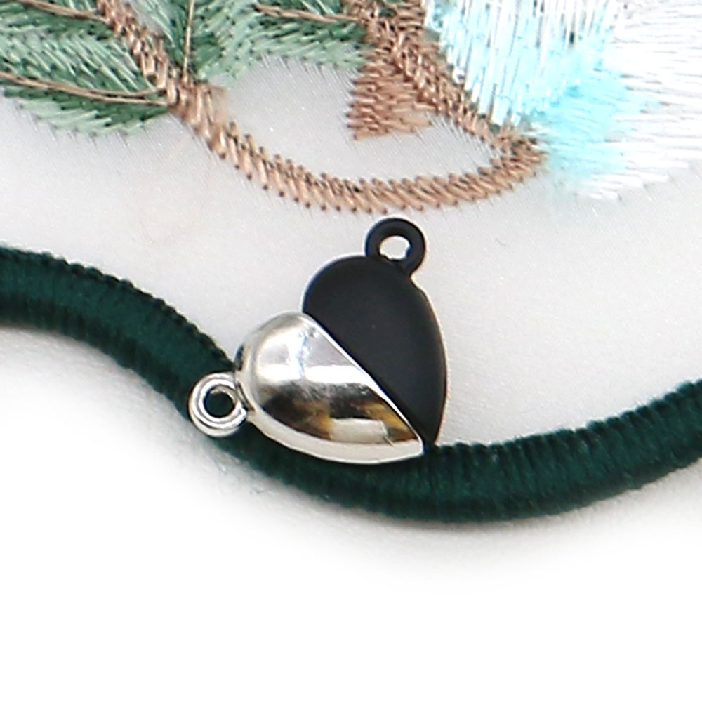 26:020 silver black heart 10x15mm, 3g