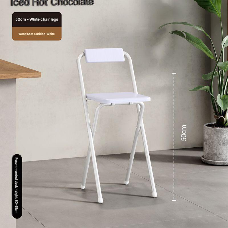 Swan white - wooden board seat/square stool, seat height 50cm