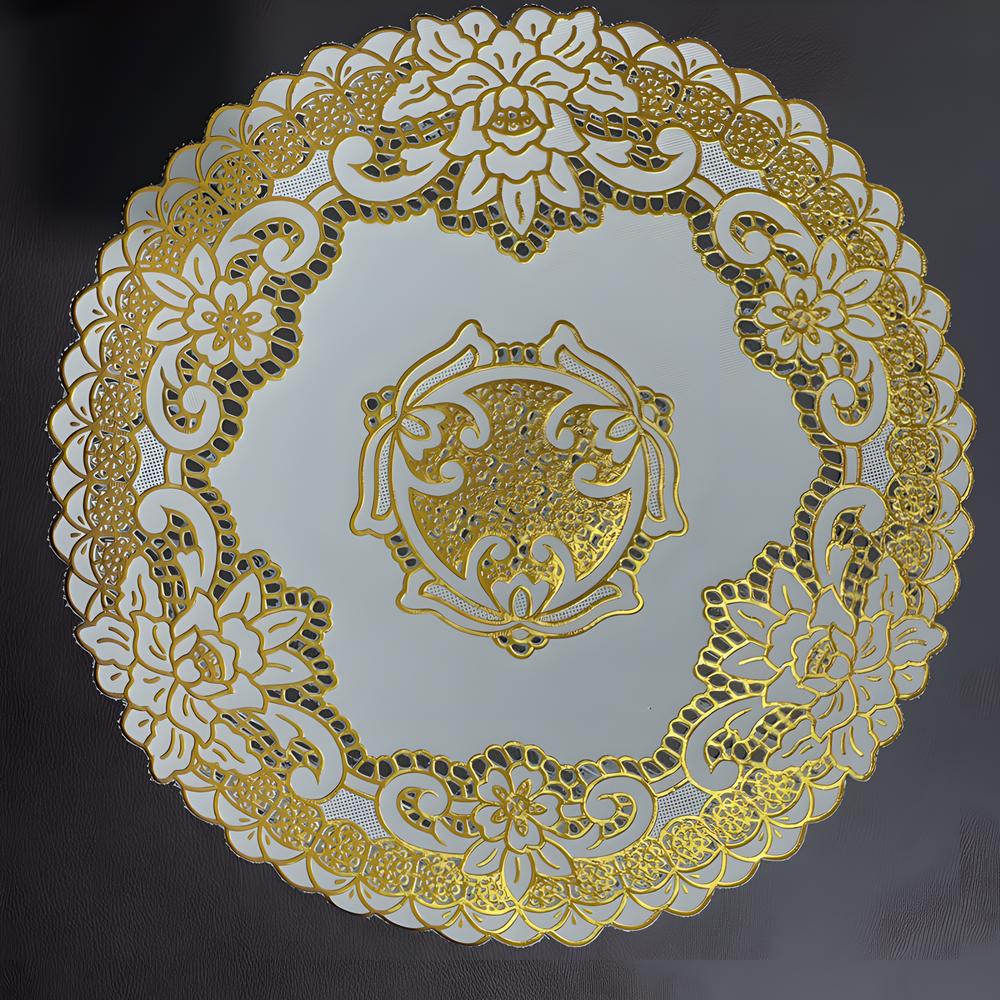 Crown flower golden round